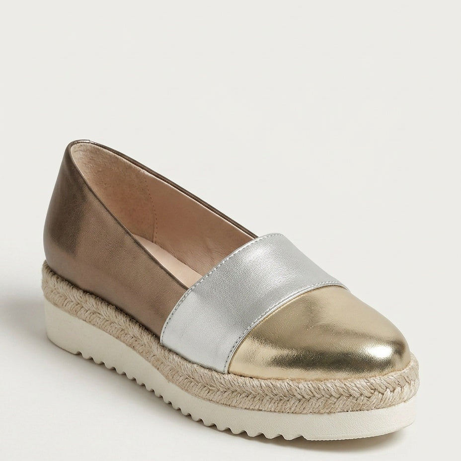 Chaussures compensées à enfiler pour femme, semelle rembourrée