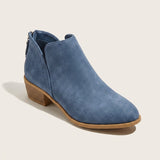 Bottines femme à bout pointu et petit talon bloc