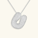 Collier à Initiale Bubble en Acier Inoxydable