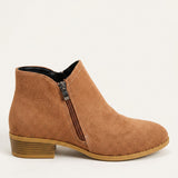Bottines femme à zip latéral et semelle rembourrée