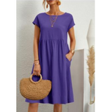 Robe Femme Mi Longue Décontractée Poches