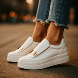 Baskets slip on plateforme élégantes confort quotidien
