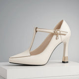 Escarpins Élégants à Bride Talon Haut Chic Intemporel