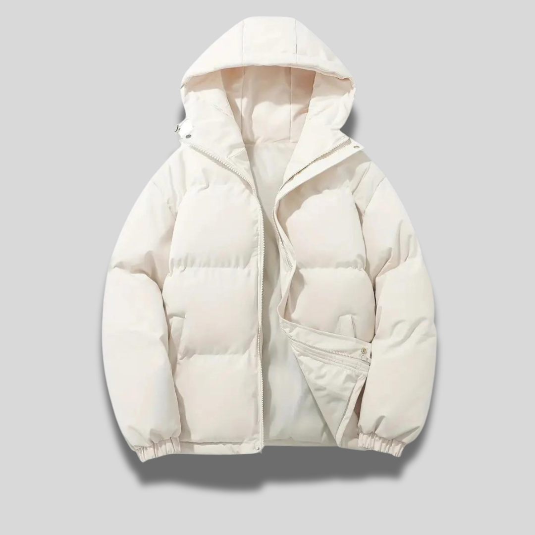 Doudoune Courte Oversize Capuche Rembourrée Confort Hiver