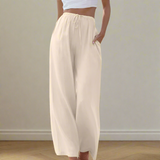 Pantalon Ample à Taille Élastiquée et Jambes Fuselées