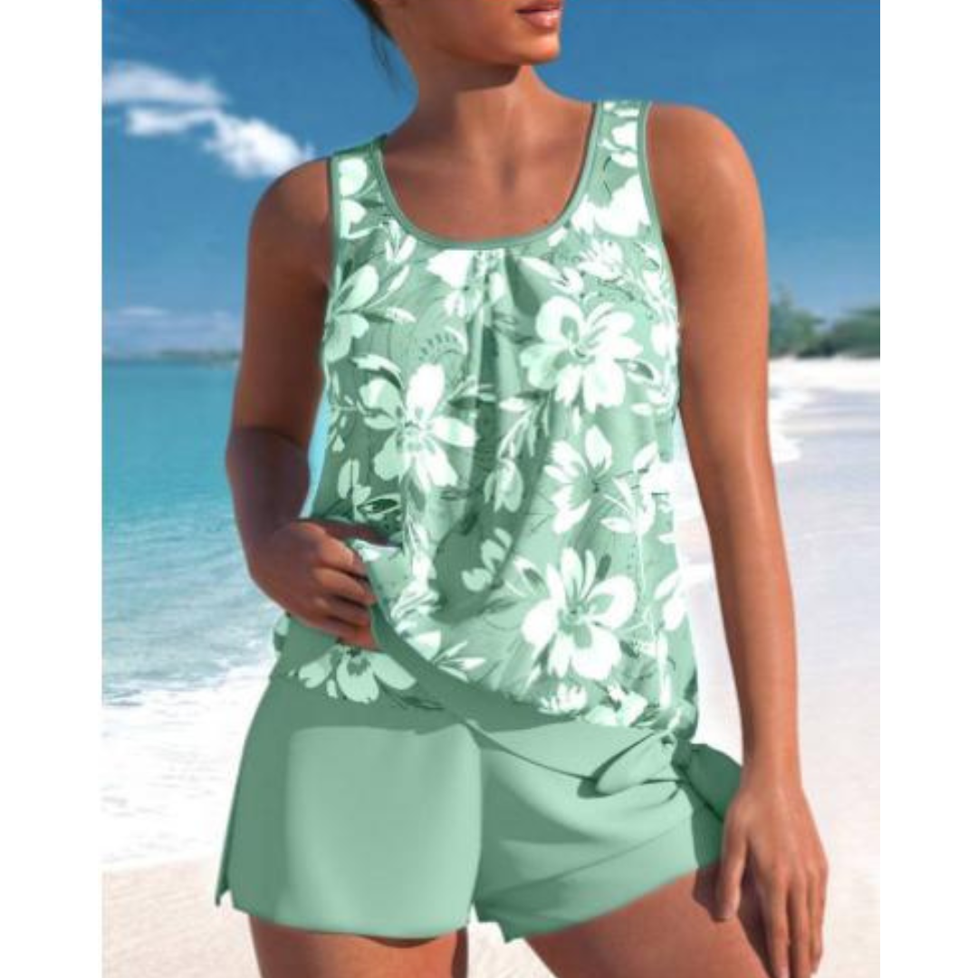 Ensemble Été Femme Débardeur Fleuri et Short Confort