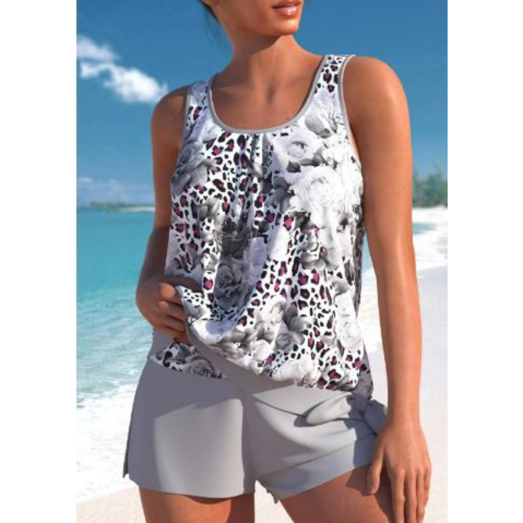Ensemble Été Femme Débardeur Fleuri et Short Confort