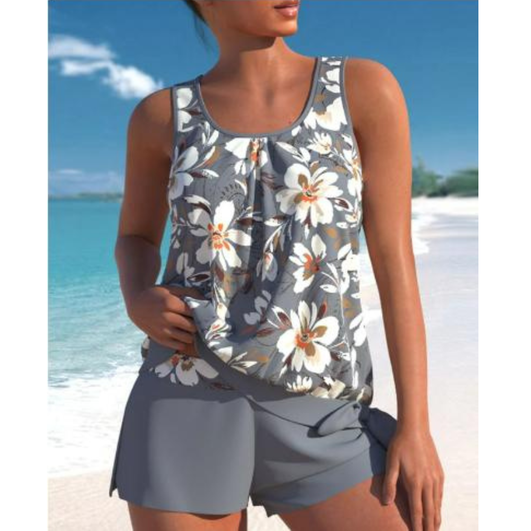 Ensemble Été Femme Débardeur Fleuri et Short Confort