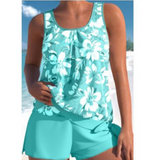 Ensemble Été Femme Débardeur Fleuri et Short Confort