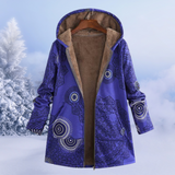 Manteau Femme Imprimé à Capuche – Veste Hiver Doublée Chaude