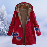 Manteau Femme Imprimé à Capuche – Veste Hiver Doublée Chaude