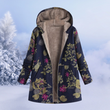 Manteau Femme Imprimé à Capuche – Veste Hiver Doublée Chaude