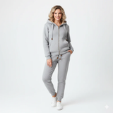 Ensemble Jogging Zip Capuche Coupe Ajustée Confort Décontracté