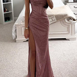Robe Longue Bustier à Fente