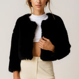 Éloïse | Veste Fausse Fourrure Courte & Chic Moderne