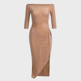 Robe Femme Longue Fendue – Robe Élégante Ajustée