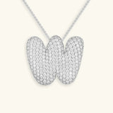 Collier à Initiale Bubble en Acier Inoxydable