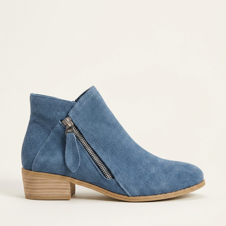 Bottines femme à zip latéral et semelle rembourrée