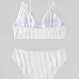 Bikini Femme Côtelé à Col V