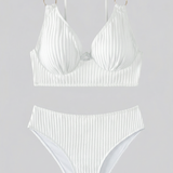 Bikini Femme Côtelé à Col V