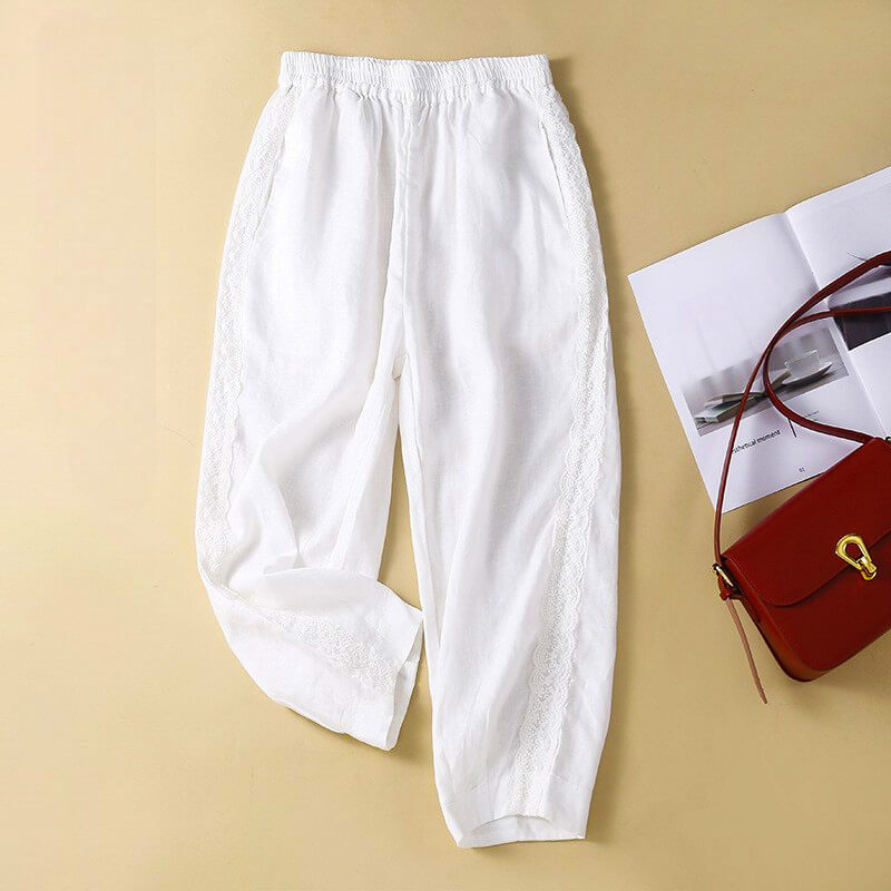 Laura | Pantalon Coton-Lin & Coupe Chic Confort