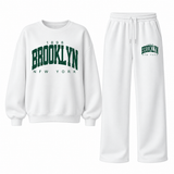 Ensemble de survêtement vintage Brooklyn – Sweatshirt surdimensionné & Joggers à jambes larges