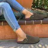 Mules Suédine à Boucle Style Minimaliste