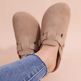 Mules Suédine à Boucle Style Minimaliste