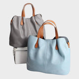 Sac En Cuir Gris Femme