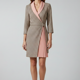 Robe blazer femme à col cranté boutonnée