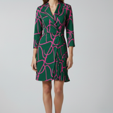 Robe blazer femme à col cranté boutonnée
