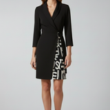 Robe blazer femme à col cranté boutonnée