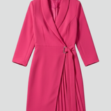 Robe blazer femme à col cranté boutonnée