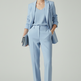 Ensemble femme blazer structuré et pantalon droit