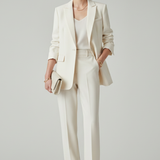 Ensemble femme blazer structuré et pantalon droit