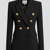 Blazer femme croisé à boutons dorés