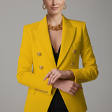 Blazer femme croisé à boutons dorés