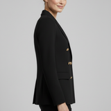 Blazer femme croisé à boutons dorés