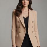 Blazer femme croisé à boutons dorés