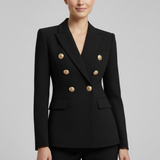 Blazer femme croisé à boutons dorés