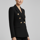 Blazer femme croisé à boutons dorés