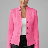 Blazer femme à col cranté et bouton unique