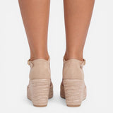 Espadrilles compensées femme en jute à bride cheville