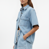 Ensemble 2 Pièces Chemise en Jean et Short