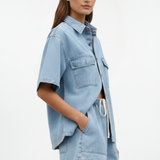 Ensemble 2 Pièces Chemise en Jean et Short