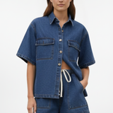 Ensemble 2 Pièces Chemise en Jean et Short