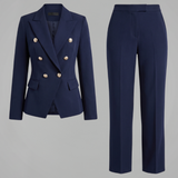 Ensemble deux pièces blazer croisé pour femme