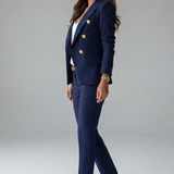 Ensemble deux pièces blazer croisé pour femme