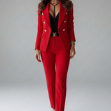 Ensemble deux pièces blazer croisé pour femme