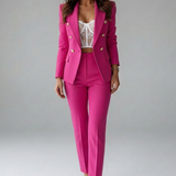 Ensemble deux pièces blazer croisé pour femme